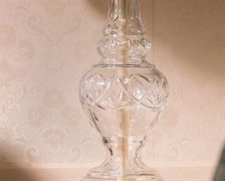 One of a pair of crystal lamps, Gorham(?)