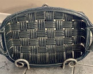 PARMENTIER WOVEN POTTERY BASKET/TRAY