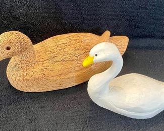 HAND CARVED DUCK, SWAN