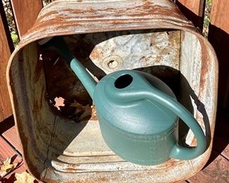 GALVANIZED WASH TUB, WATERING CAN