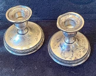 WEIGHTED CANDLESTICKS (Sterling Hollowware)
by INTERNATIONAL SILVER - "PRELUDE"