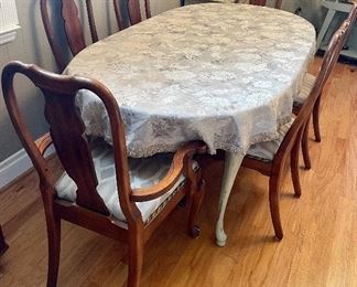 DININGROOM TABLE W/6-CHAIRS