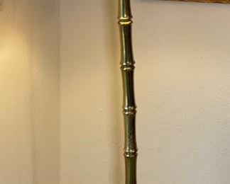1970s Vintage Brass Bamboo Floor Lamp	58in H x 17.5in Diameter	
