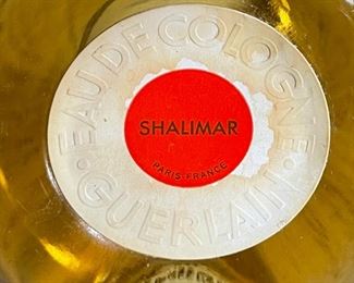 Vintage Shalimar Cologne Perfume Bottle Full	5.5in H	