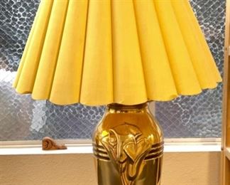 1980s Brass Table Lamp	32 high by 21 diameter	
