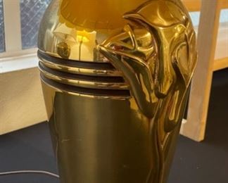 1980s Brass Table Lamp	32 high by 21 diameter	
