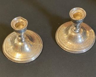 2p Westmorland Weighted Sterling Silver Candle Holders 621	4in H x4.5in dia	
