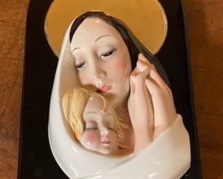 AS-IS Lenci Madonna & Child Porcelain Plaque	4x8x13.25in	
