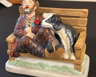 The Original Emmett Kelly Circus Collection Clown A Dog’s Life 9,566/15,000 With Original Box	5x3x4.5 inches	HxWxD
