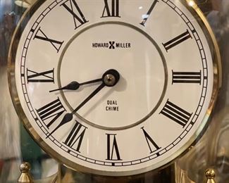 Howard Miller dome clock Germany Dual chime	12 inches Tall 7.25 inches in diameter	
