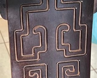 6pc Chin Hua Dining Chairs  Black by Raymond K. Sobota  Century Furniture Chinoiserie Vintage 1970s	Armchair: 40x22x22in	HxWxD
