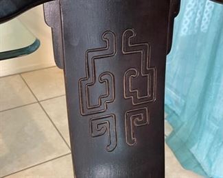 6pc Chin Hua Dining Chairs  Black by Raymond K. Sobota  Century Furniture Chinoiserie Vintage 1970s	Armchair: 40x22x22in	HxWxD
