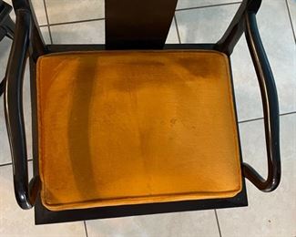 6pc Chin Hua Dining Chairs  Black by Raymond K. Sobota  Century Furniture Chinoiserie Vintage 1970s	Armchair: 40x22x22in	HxWxD
