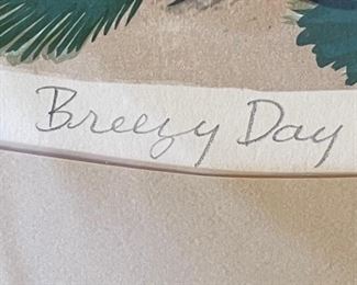 Signed Litho Miharu Lane Breezy Day Art Lithograph Asian Japanese	26.5x26.5in	
