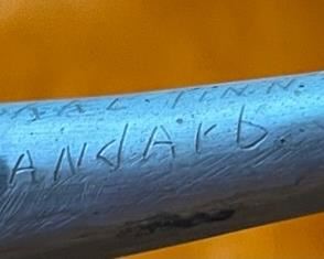 Vintage Norwegian  Drinking Horn of Tokke Tinn  Signed Pewter	8x3x12in	HxWxD
