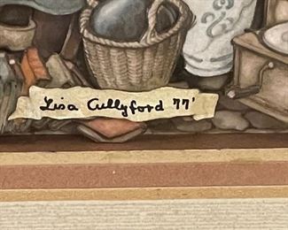 Original Art Lisa Cullyford  The Junk Lady Vue d’Optique	Frame: 9.5 x 11.5 x 2	HxWxD
