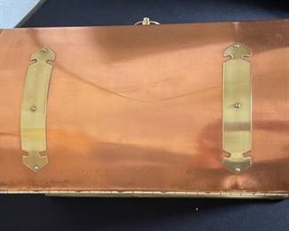 Vintage Copper & Brass Clad Jewelry Chest	10 x 15 x 8.5	HxWxD
