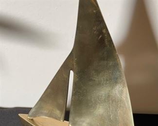 Vintage Brass Sailboat Boat	10 x 2 x 7	HxWxD
