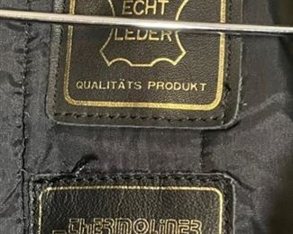 Hein Gericke Black Leather Motorcycle Riding Jacket	Size: 46 (XL)	
