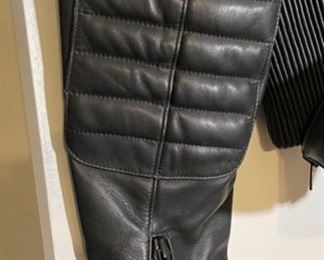 Hein Gericke Black Leather Motorcycle Riding Jacket	Size: 46 (XL)	
