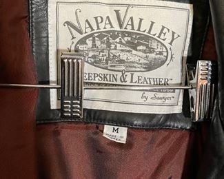 Napa Valley Leather Jacket	Size Med	
