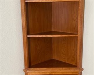 Oak Corner Cabinet Shelf Unit	76 x 9 x 19	HxWxD
