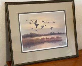 Signed Litho John W Taylor Framed Lithograph	Frame: 21.5 x 25	HxWxD
