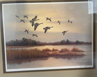 Signed Litho John W Taylor Framed Lithograph	Frame: 21.5 x 25	HxWxD
