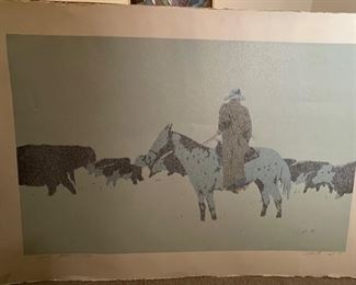 Signed Litho Spring Drive Billy Schenck  Lithograph Print Serigraph	30x44in	HxWxD
