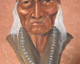 Artist Painted Flagstone Native American Jenkins	24 x 16	HxWxD

