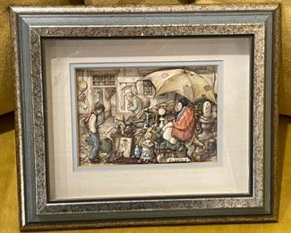 Original Art Lisa Cullyford Flea Market Vue d’Optique	Frame: 10x12x1in	HxWxD

