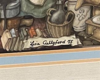 Original Art Lisa Cullyford Flea Market Vue d’Optique	Frame: 10x12x1in	HxWxD
