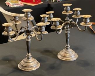 2pc Godinger Silver Plate 5-Tier Candelabra	14x13x13in	HxWxD
