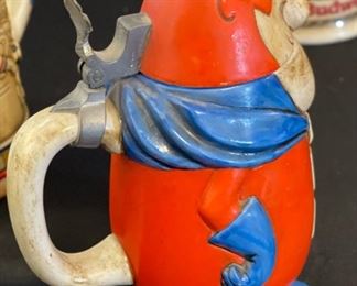 Vintage Budweiser Ceramarte Bud Man Beer Stein	8in H	
