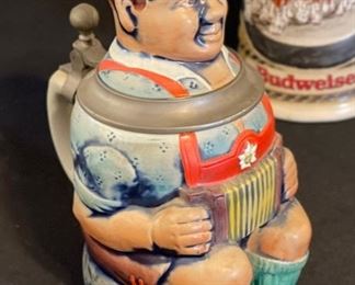 Vintage German Gerz Figural Beer Stein Alpine Man	9in H	
