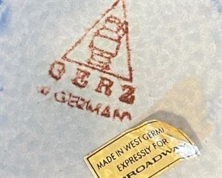 Vintage German Gerz Beer Stein Cobalt BLUE	7in H	