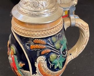 Vintage German Beer Stein 35	8in H	
