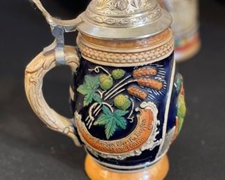 Vintage German Beer Stein 35	8in H	
