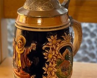 Vintage German Beer Stein	8in H	
