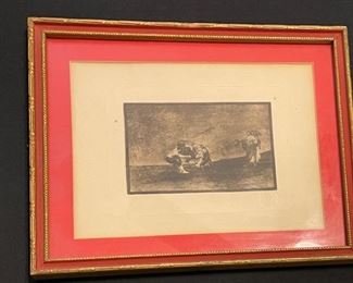 Framed Morett Engraving	9x11	
