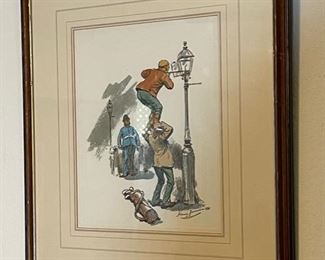1889 Cartoon Print Framed	18x16in	

