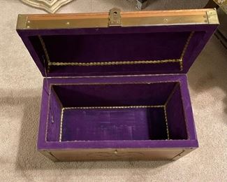 Vintage Heavy Copper & Brass Clad Chest w/ Bird	13 x 21 x 10 1/2	HxWxD
