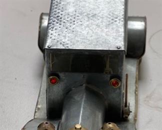 1970s Metal Copper & Brass Folk Art   Slant Roof #4	7 x 5 x 16	HxWxD
