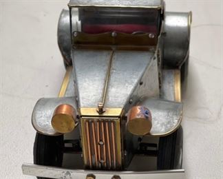 1970s Metal Copper & Brass Folk Art Coup Car #5	7 x 7 x 12	HxWxD
