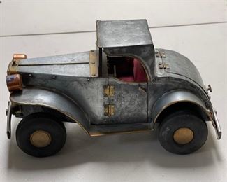 1970s Metal Copper & Brass Folk Art Coup Car #5	7 x 7 x 12	HxWxD
