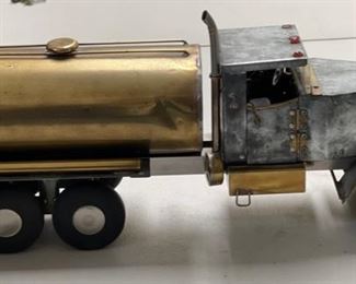 1970s Metal Copper & Brass Folk Art Tanker Truck #8	9 x 6 x 19	HxWxD
