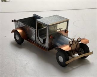 1970s Metal Copper & Brass Folk Art Pickup Truck #9	5 x 6 x 15	HxWxD
