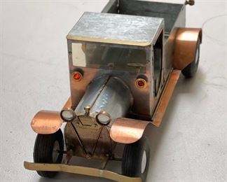 1970s Metal Copper & Brass Folk Art Pickup Truck #9	5 x 6 x 15	HxWxD
