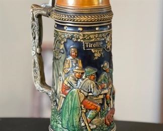 15in German Tiroler Leben Beer Stein 1816	15in H	
