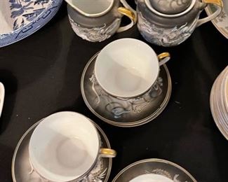 13pc  Japanese Moriage Dragonware China Set aponisme		
